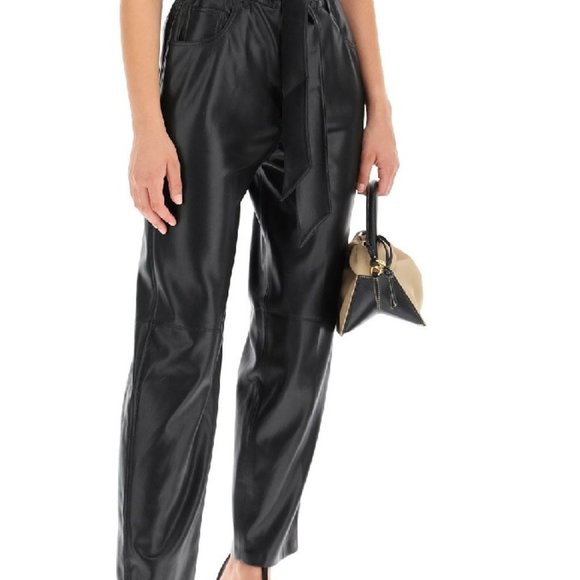 SOLD Yuzefi Larger Bom Black Khaki Leather Canvas NWT - Picture 7 of 8